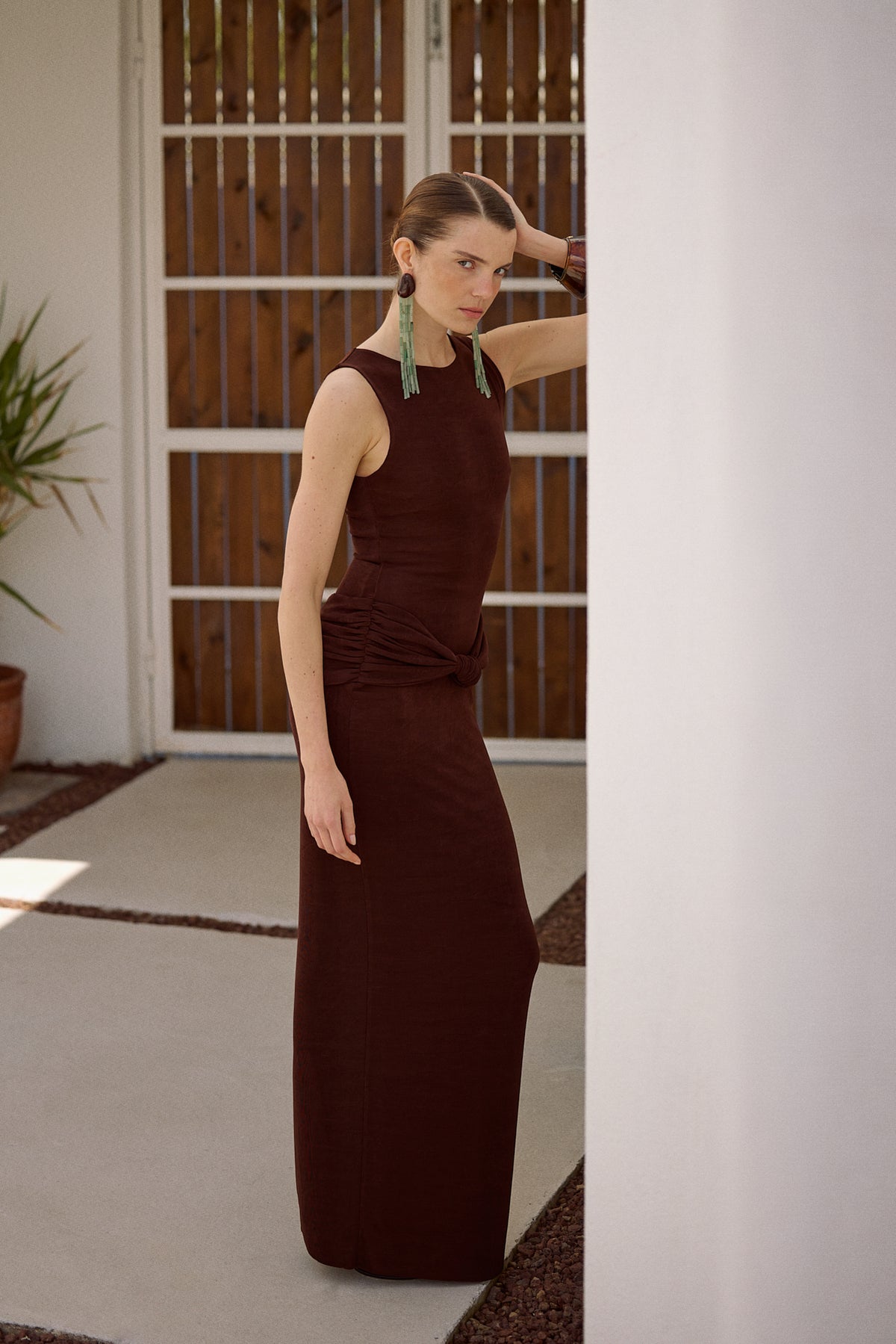 WINNY DRESS BROWN