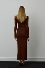 LOEN DRESS BROWN