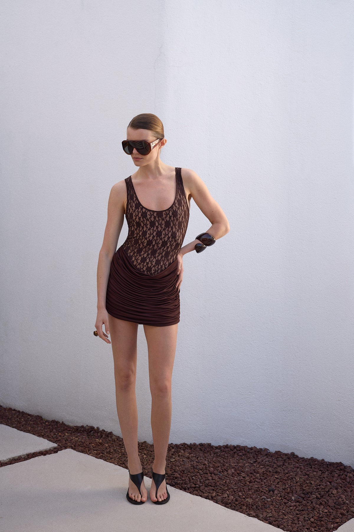 IVEE DRESS BROWN
