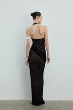 PEARLACE DRESS BLACK