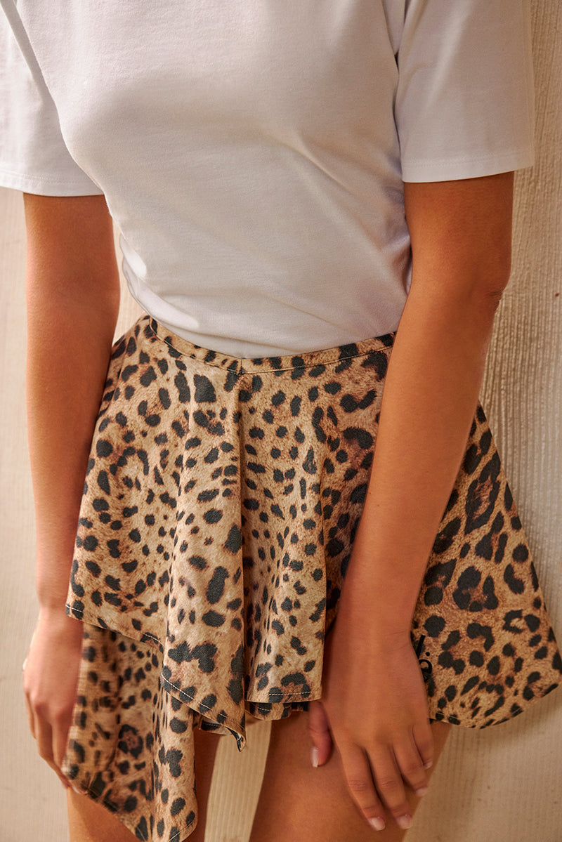 CENES SHORT SKIRT LEOPARD