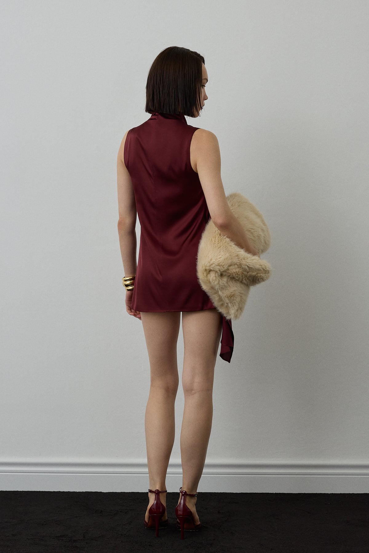 SIMOAS DRESS BURGUNDY