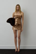 MYRRON DRESS CARAMEL BROWN