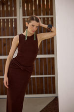 WINNY DRESS BROWN