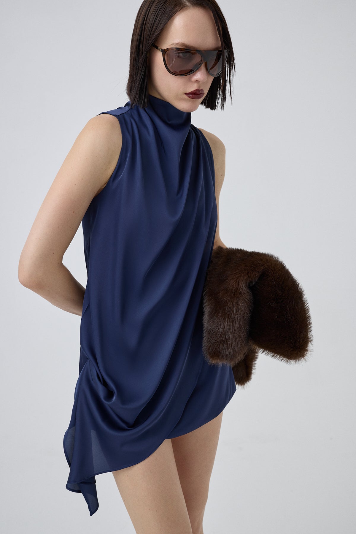 SIMOAS DRESS NAVY BLUE