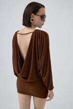 HILIA DRESS BROWN