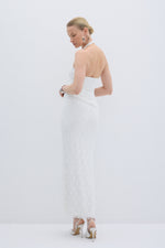 PEARLACE DRESS WHITE