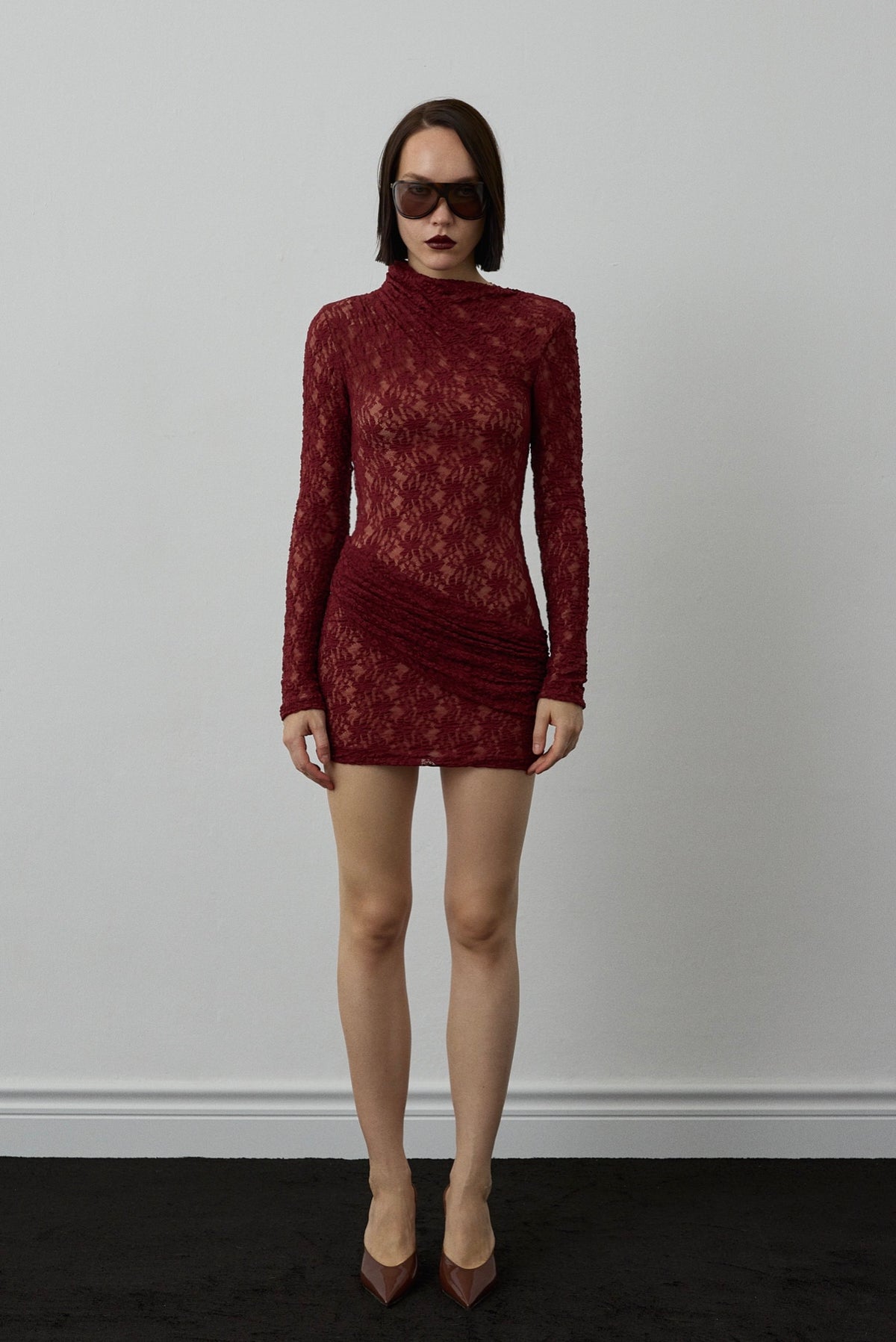 BRUME DRESS BURGUNDY