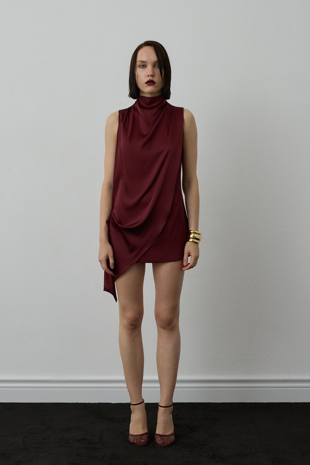 SIMOAS DRESS BURGUNDY