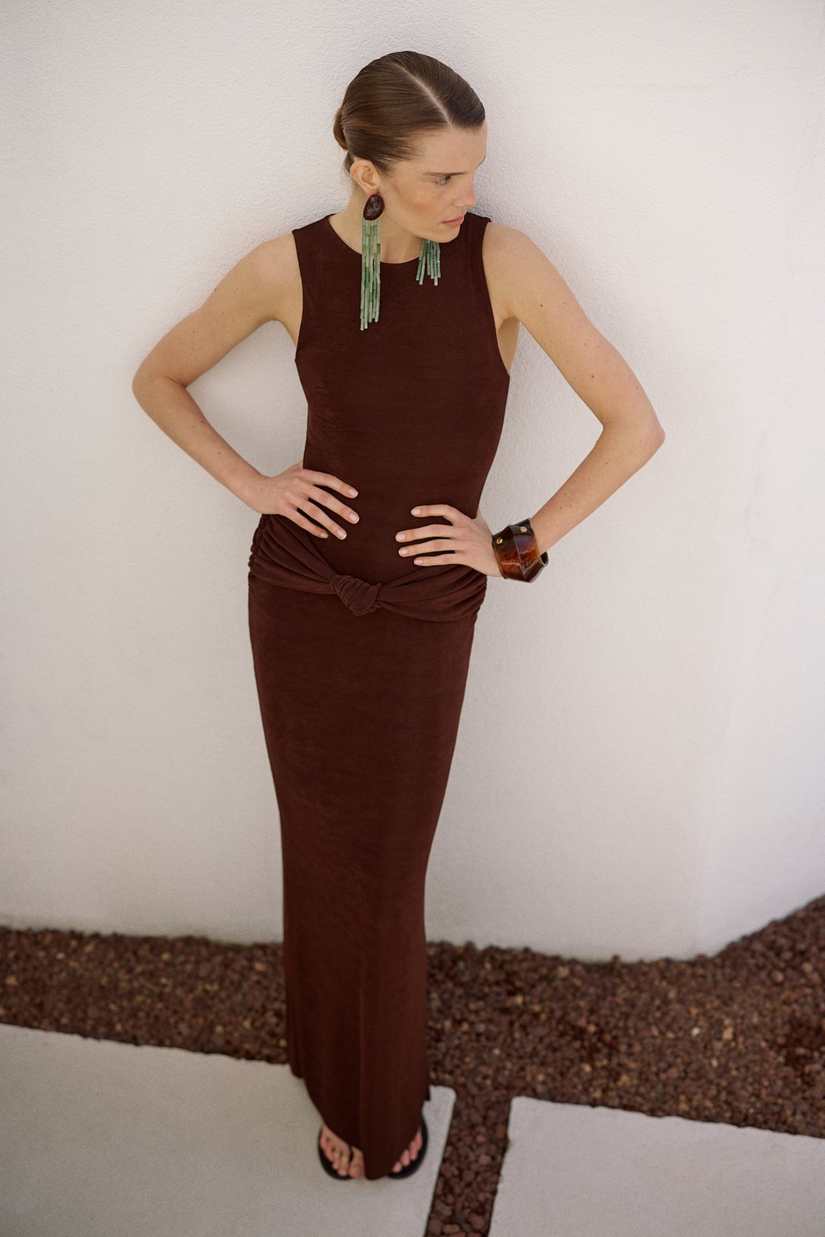 WINNY DRESS BROWN