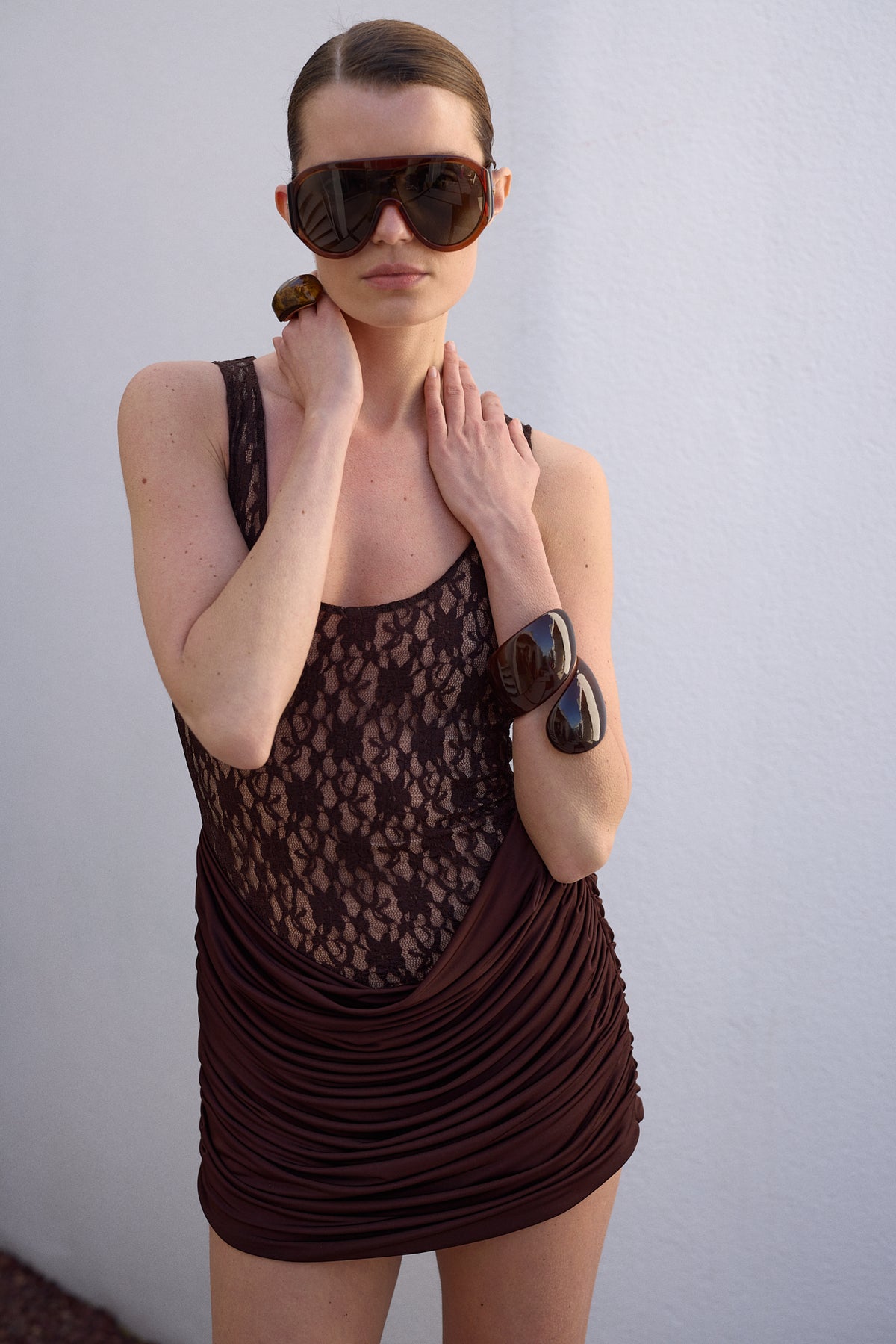 IVEE DRESS BROWN