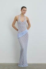 PEARLACE DRESS BLUE