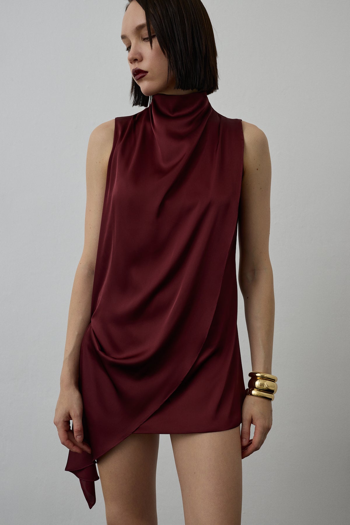 SIMOAS DRESS BURGUNDY
