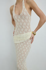 PEARLACE DRESS ECRU