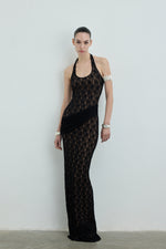 PEARLACE DRESS BLACK