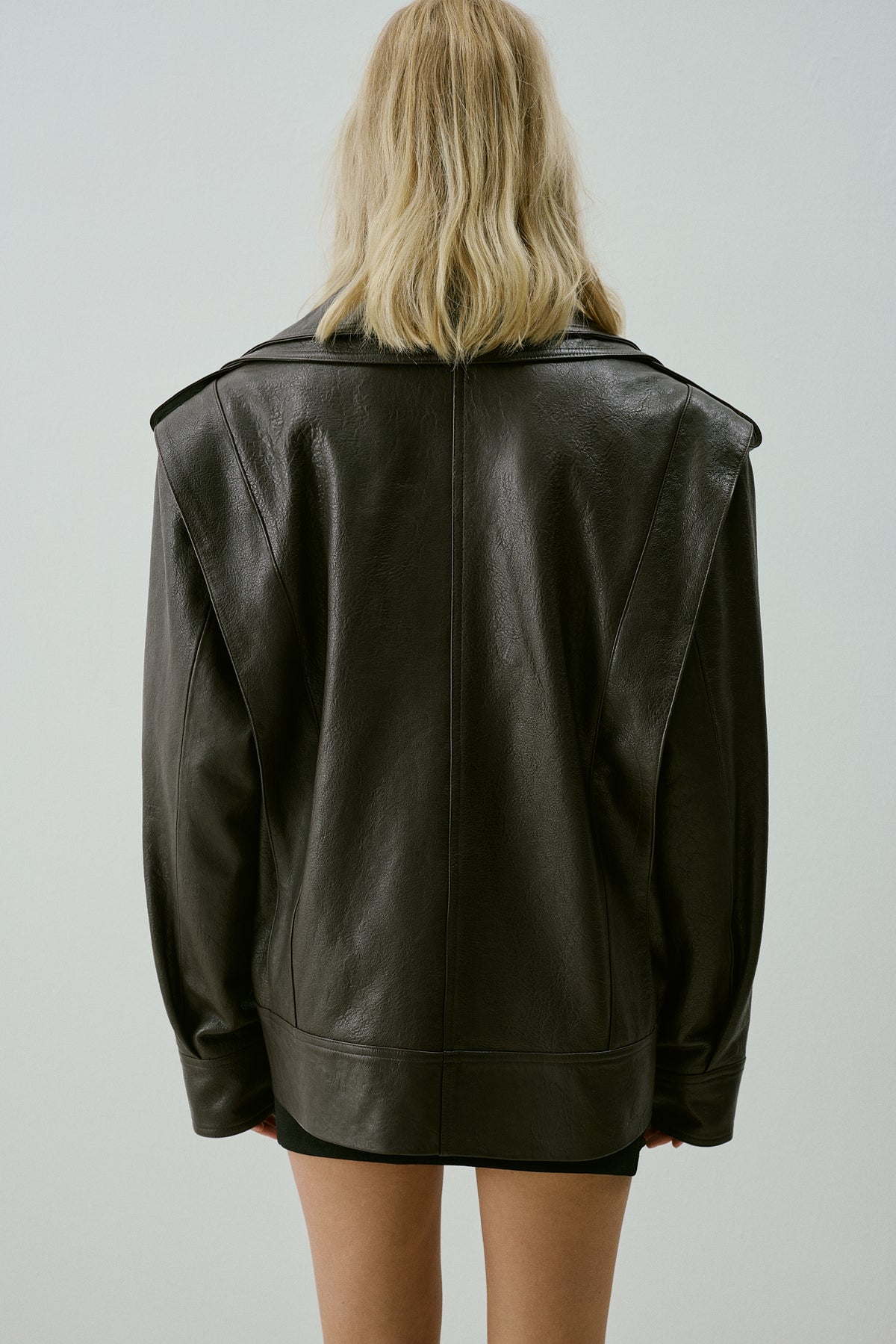 NOORIE LEATHER JACKET BROWN