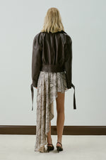 CADIE LEATHER JACKET BURGUNDY