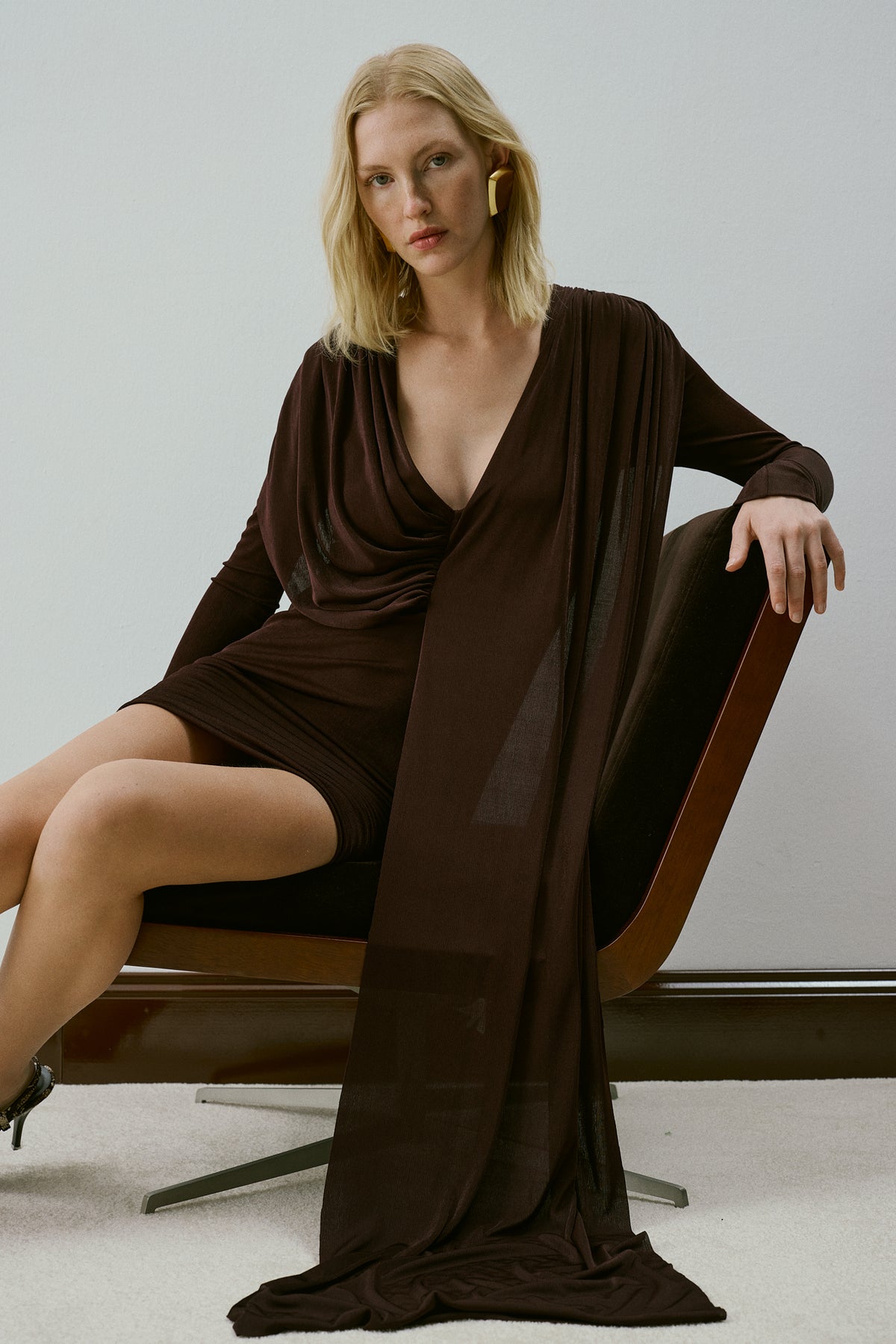 ELLON DRESS BROWN