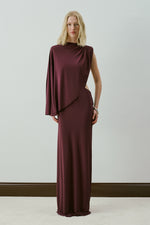 SIANI DRESS BURGUNDY