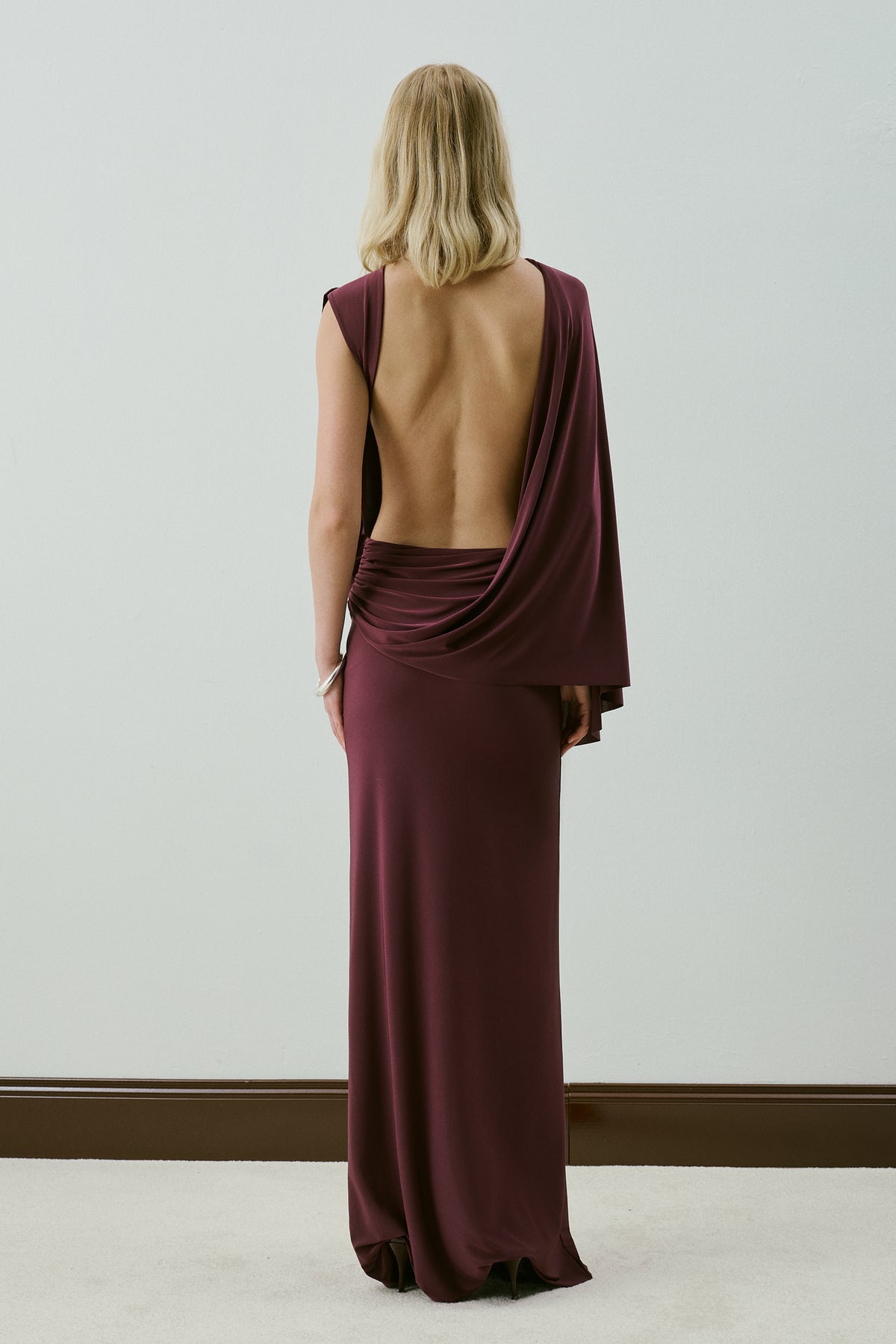 SIANI DRESS BURGUNDY
