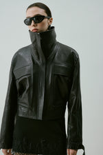 CADIE LEATHER JACKET BLACK