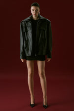 NOEMIE LEATHER JACKET BLACK