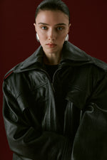 NOEMIE LEATHER JACKET BLACK