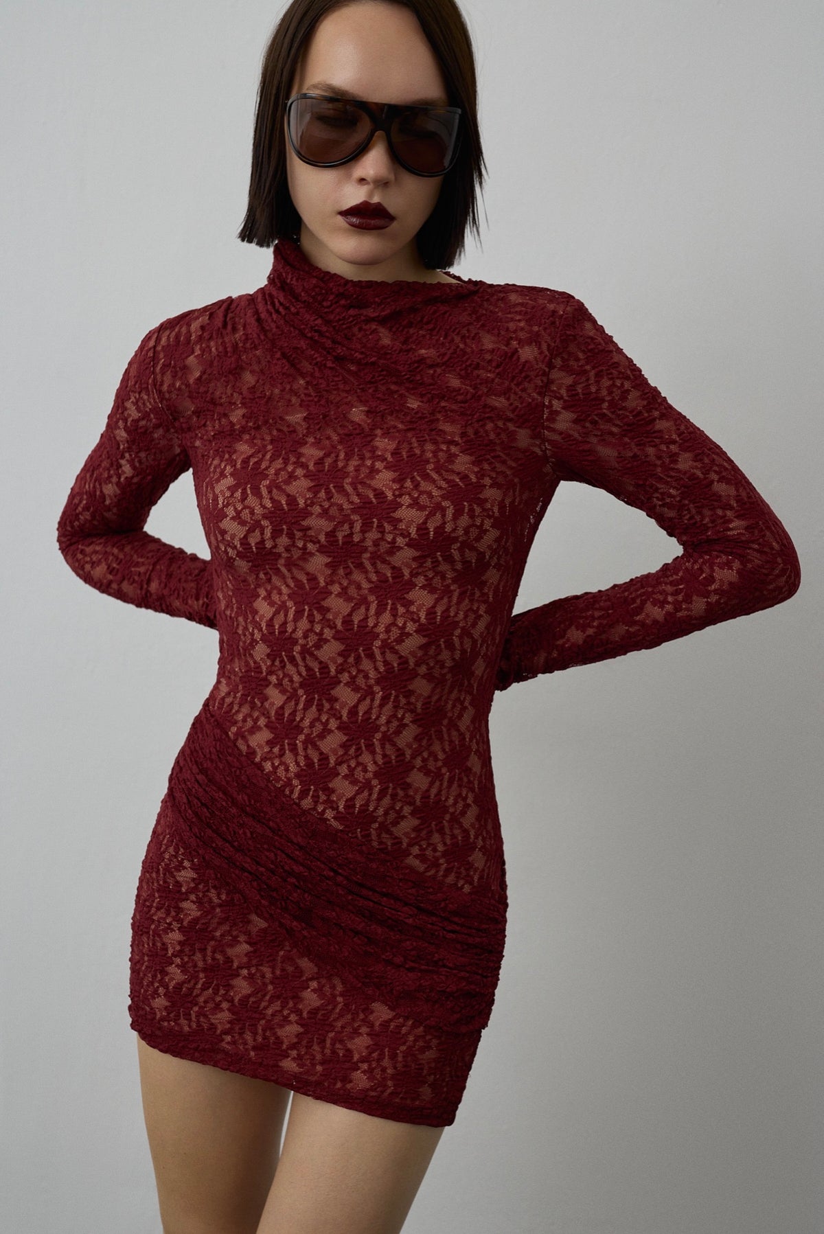 BRUME DRESS BURGUNDY