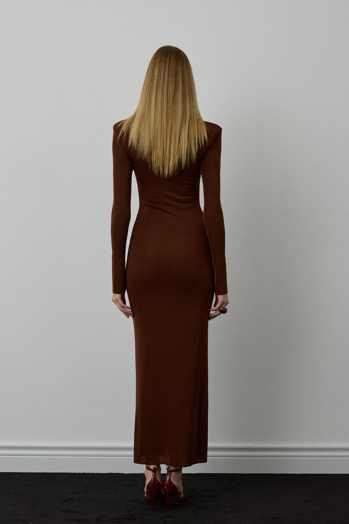 LOEN DRESS BROWN
