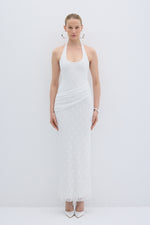 PEARLACE DRESS WHITE