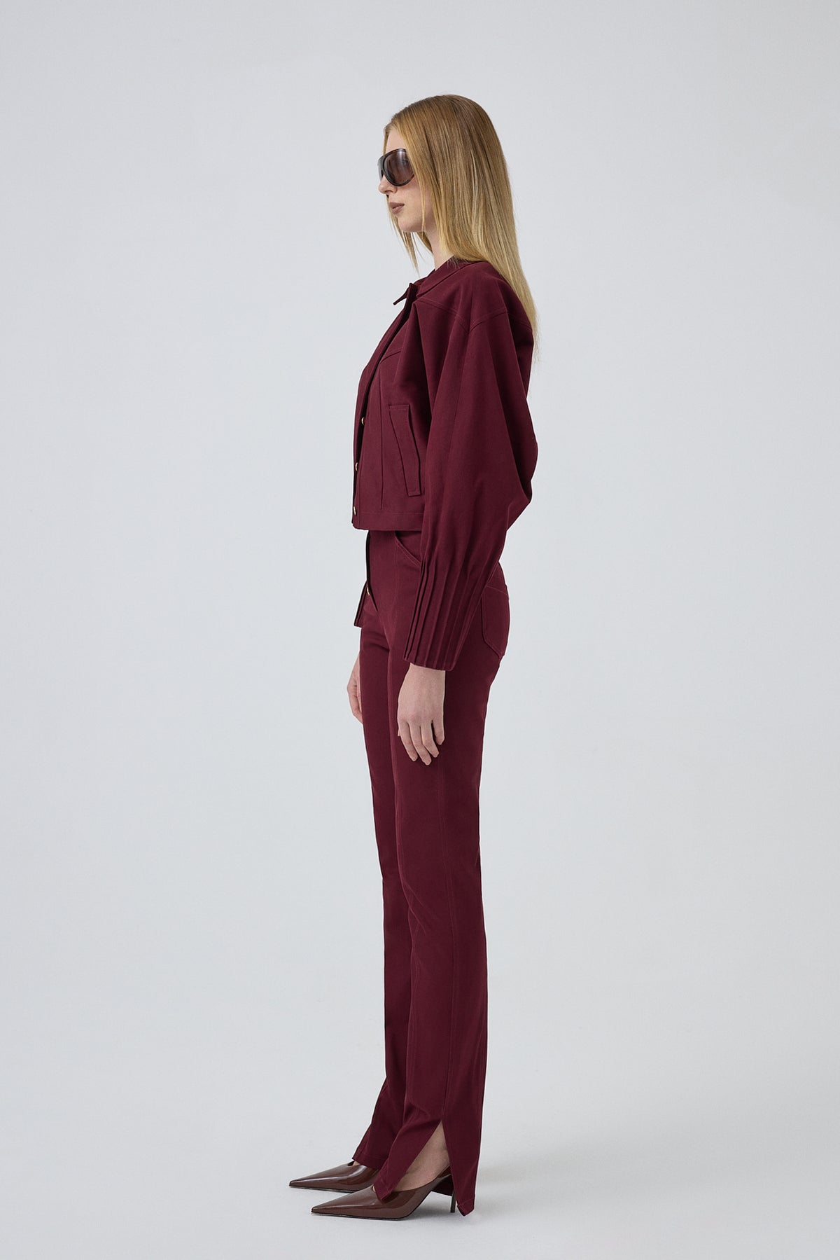 TAILLE TROUSERS BURGUNDY