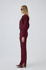 TAILLE TROUSERS BURGUNDY