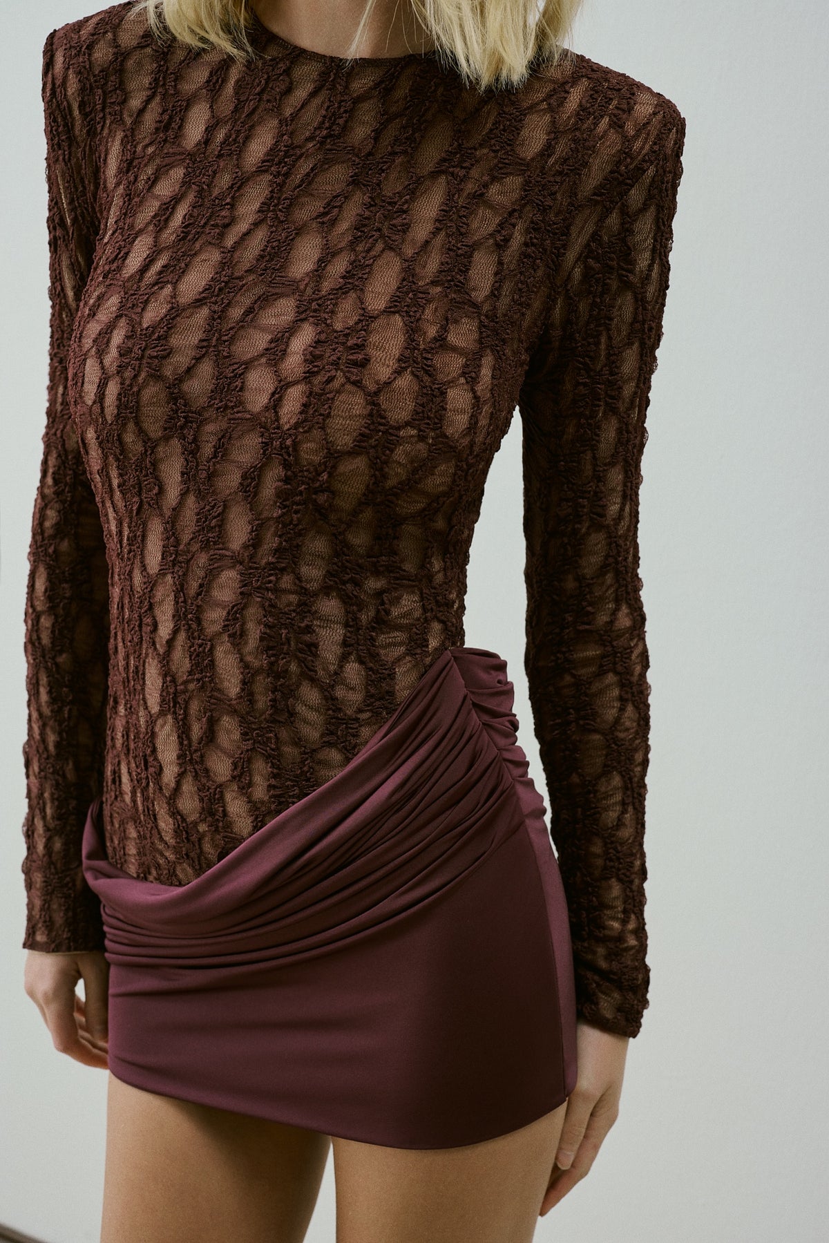 RÉVE DRESS BURGUNDY