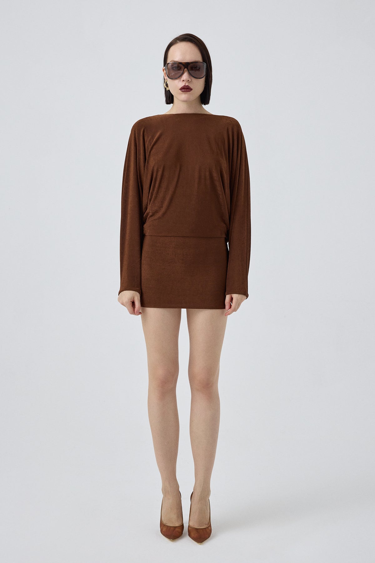 HILIA DRESS BROWN