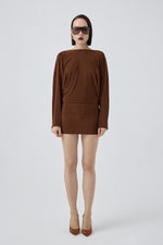 HILIA DRESS BROWN