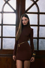 SANDERS DRESS BROWN