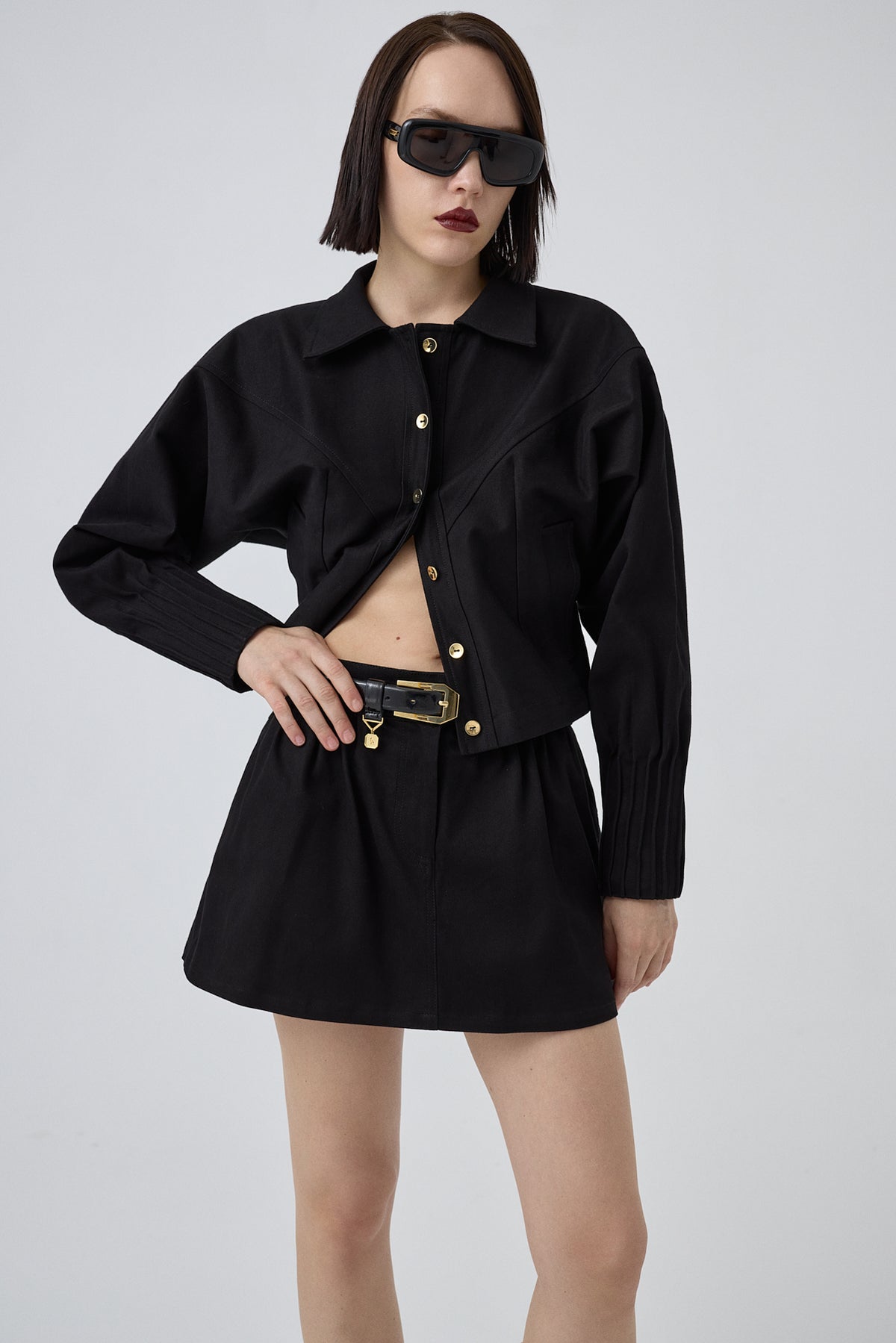 SCYLA SHORT SKIRT BLACK