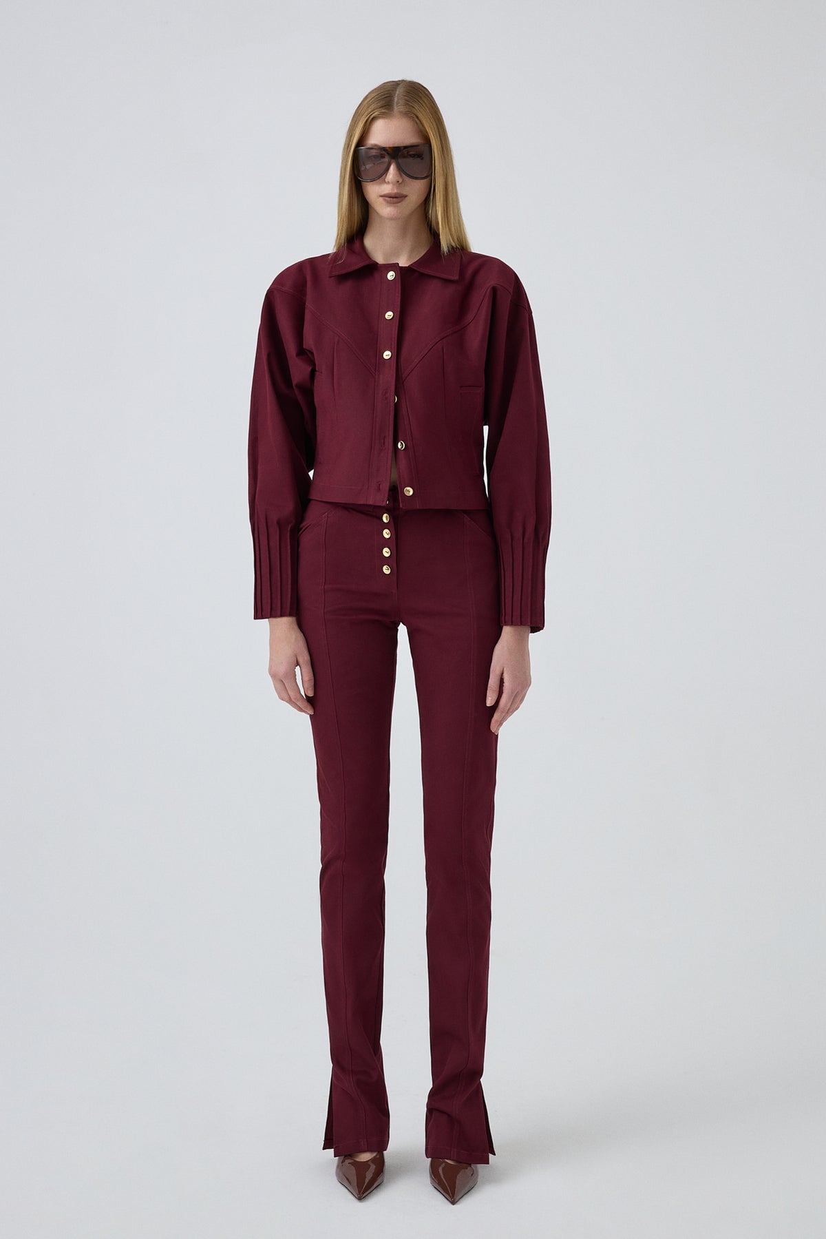 TAILLE TROUSERS BURGUNDY