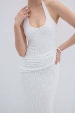PEARLACE DRESS WHITE