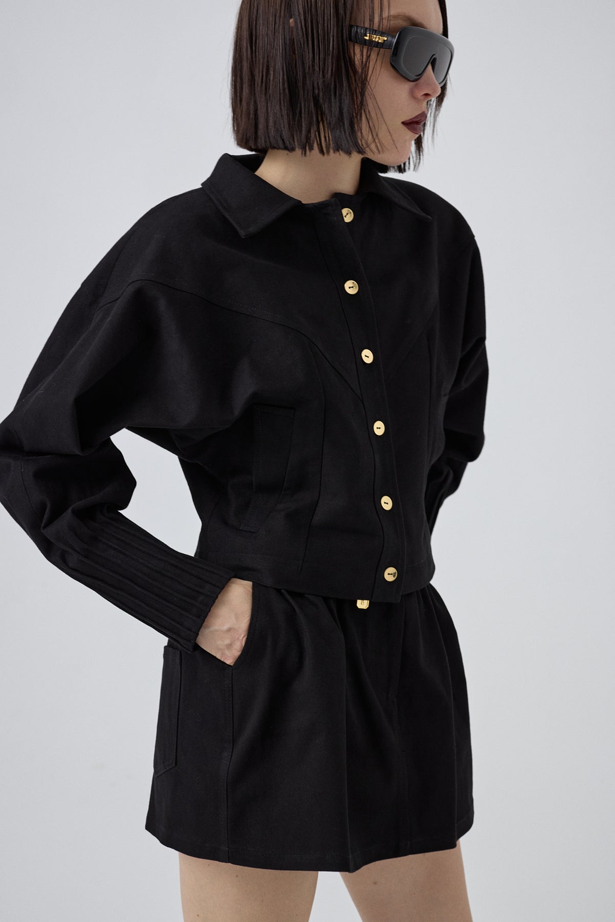 SCYLA SHORT SKIRT BLACK