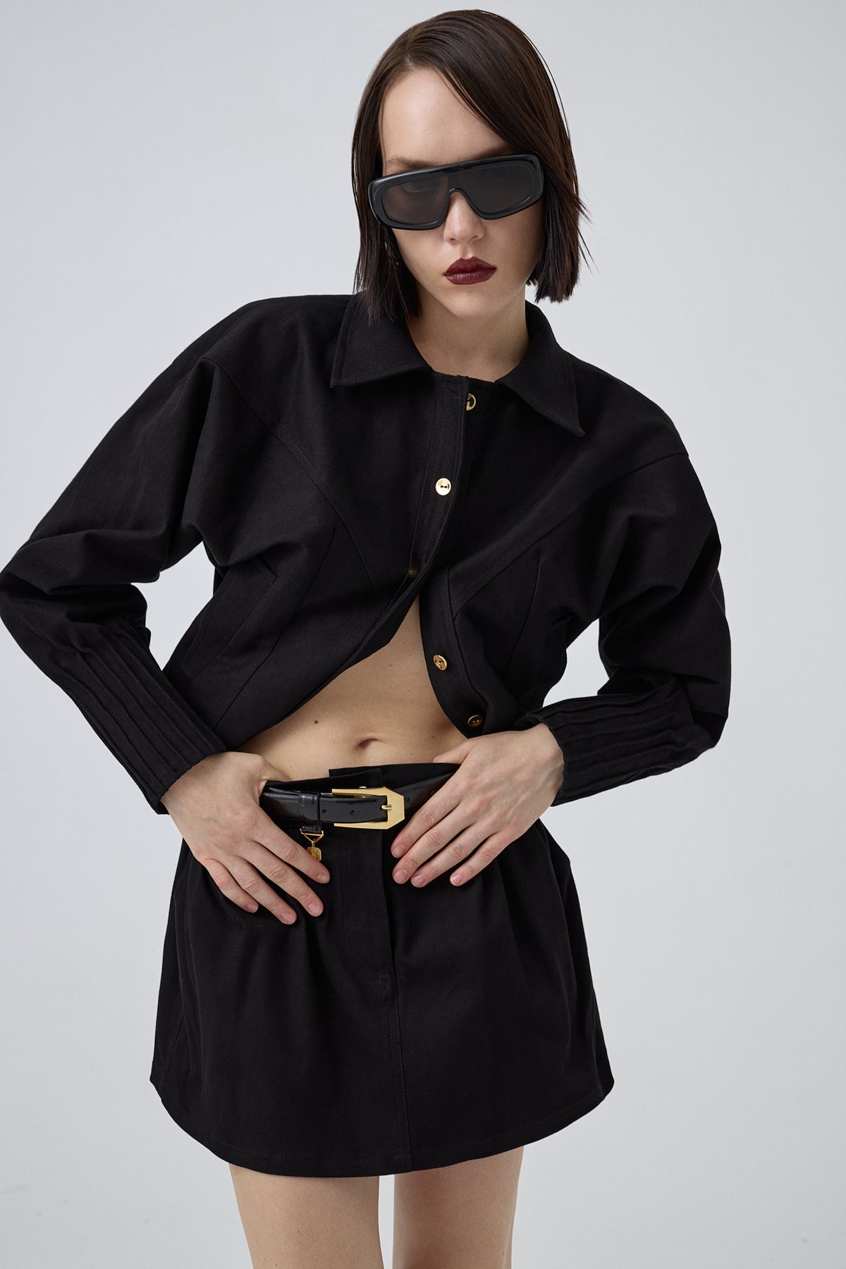 SCYLA SHORT SKIRT BLACK