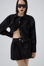 SCYLA SHORT SKIRT BLACK