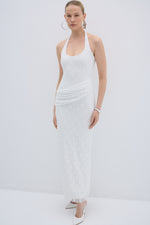 PEARLACE DRESS WHITE