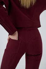TAILLE TROUSERS BURGUNDY