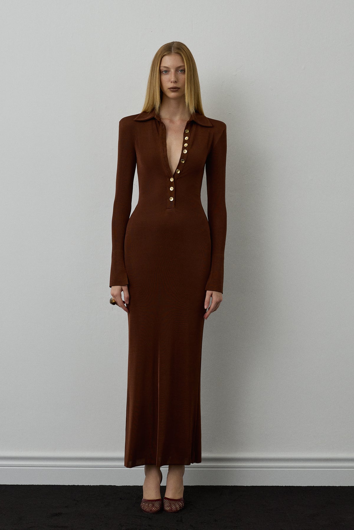 LOEN DRESS BROWN
