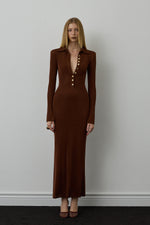 LOEN DRESS BROWN