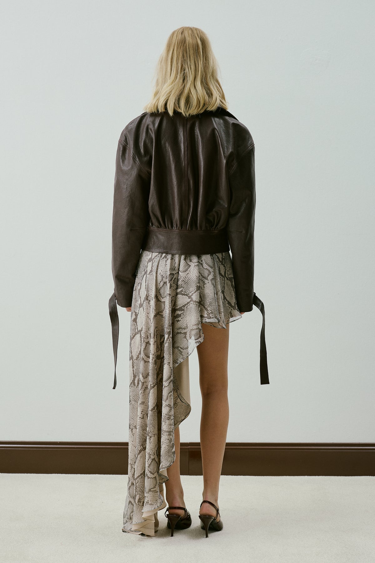 CADIE LEATHER JACKET BURGUNDY