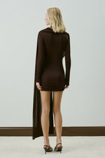ELLON DRESS BROWN