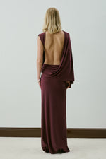 SIANI DRESS BURGUNDY